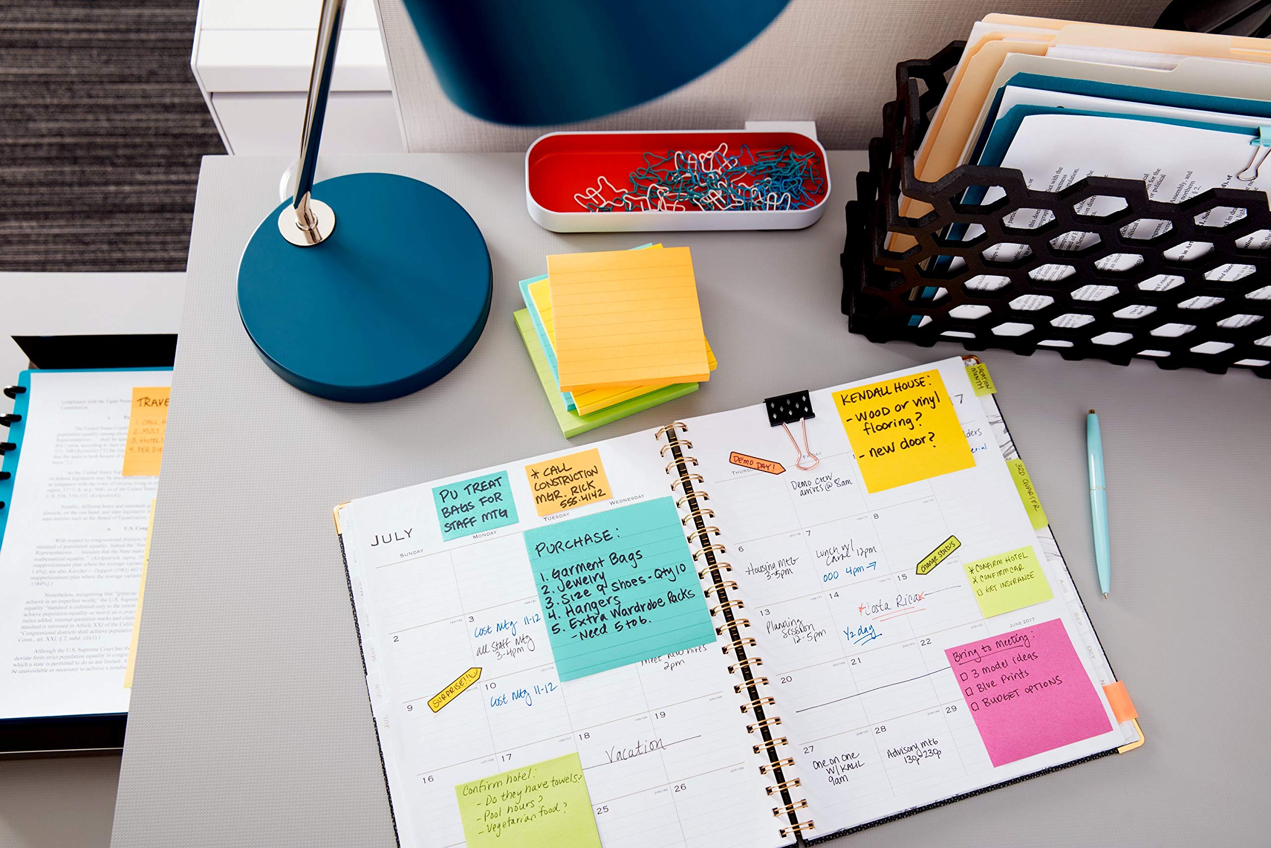 Post-it Super Sticky Notes Haftnotizen, 2 x Haftkraft, 3 x 3 in 5 Blöcken/Packung Jaipur Collection