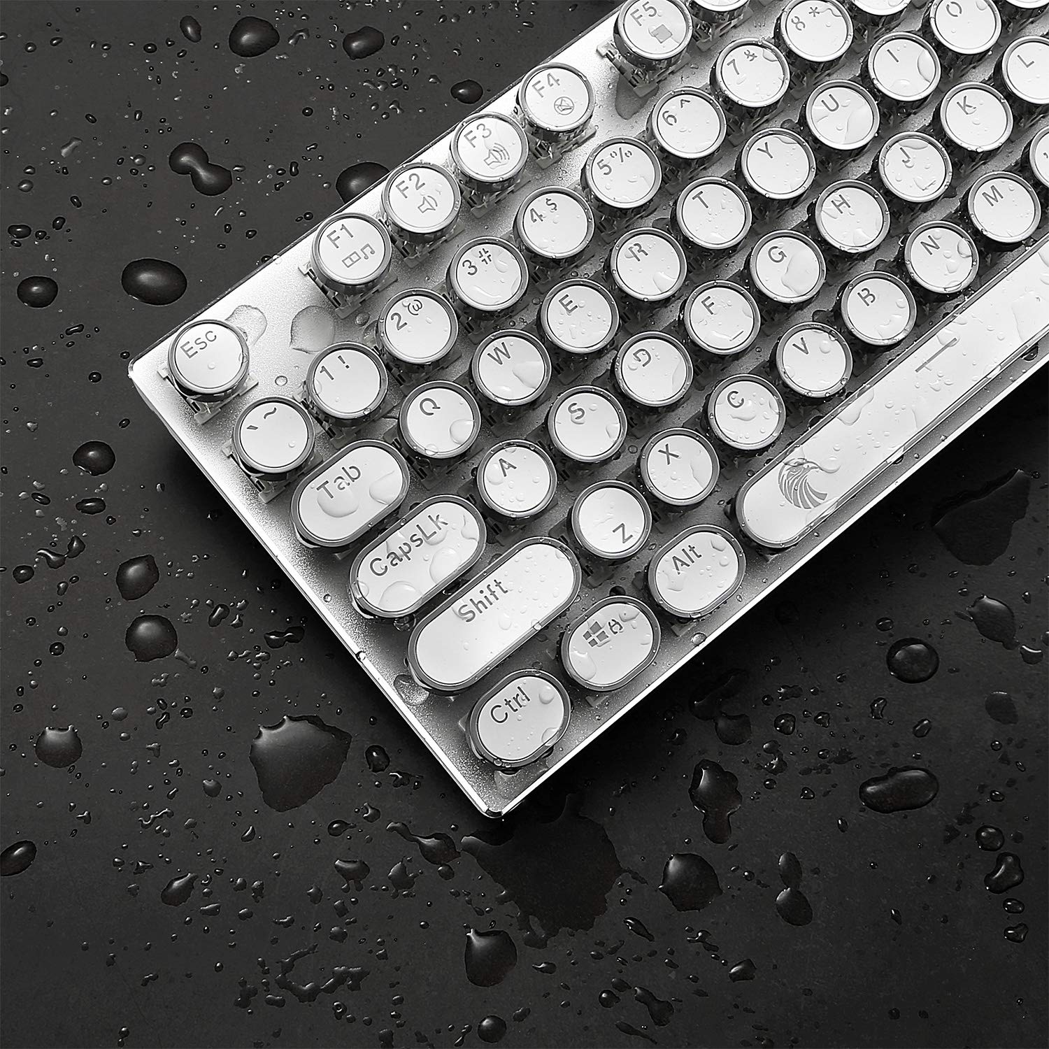 HUO JI EYooso Z88 Typewriter RGB Mechanical Keyboard, Vintage Retro