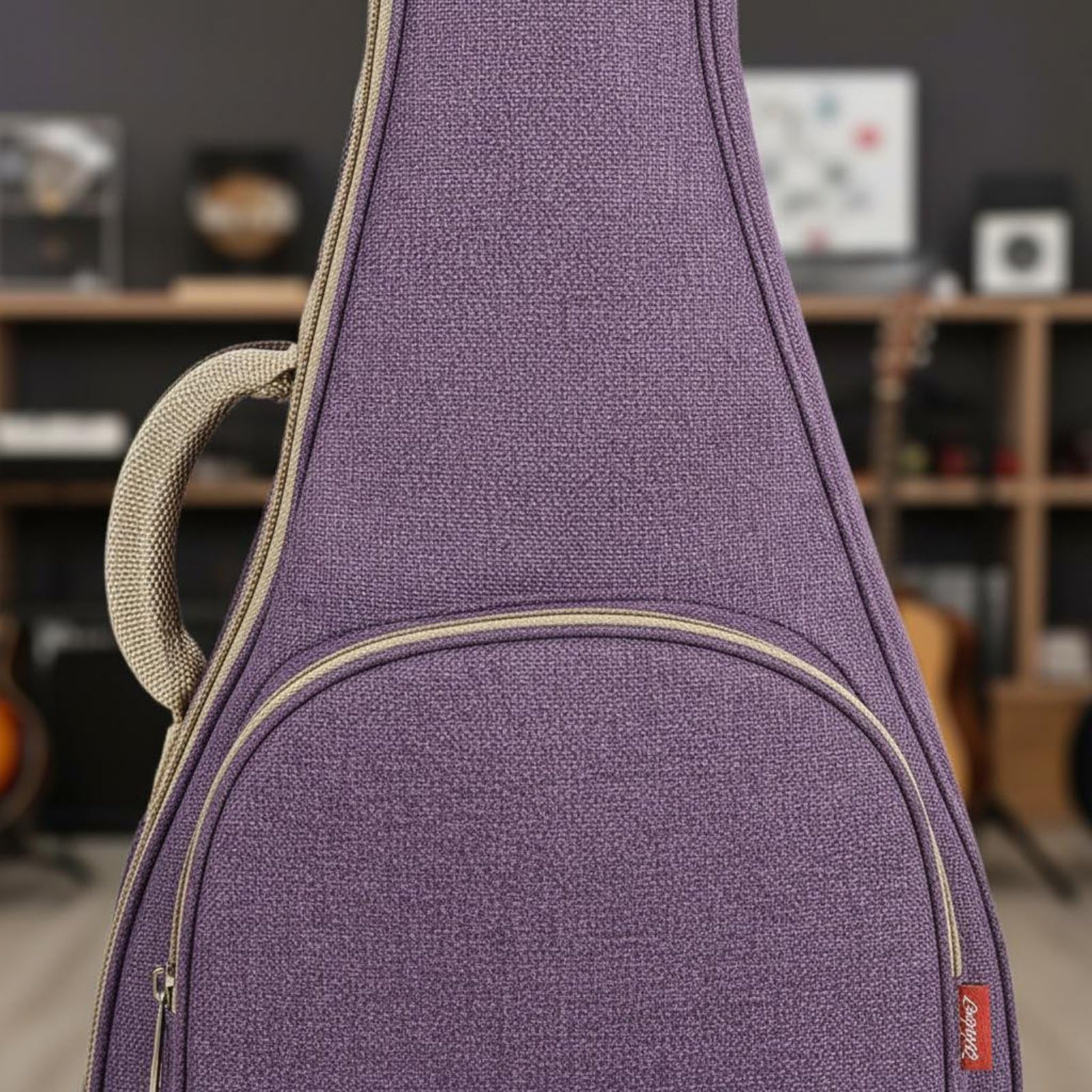 predolo Pipa Instrumententasche wasserdicht Pipa Tasche stoßfest Instrumententasche für Musiker, Reisen, Lagerung, Khaki, Erwachsen