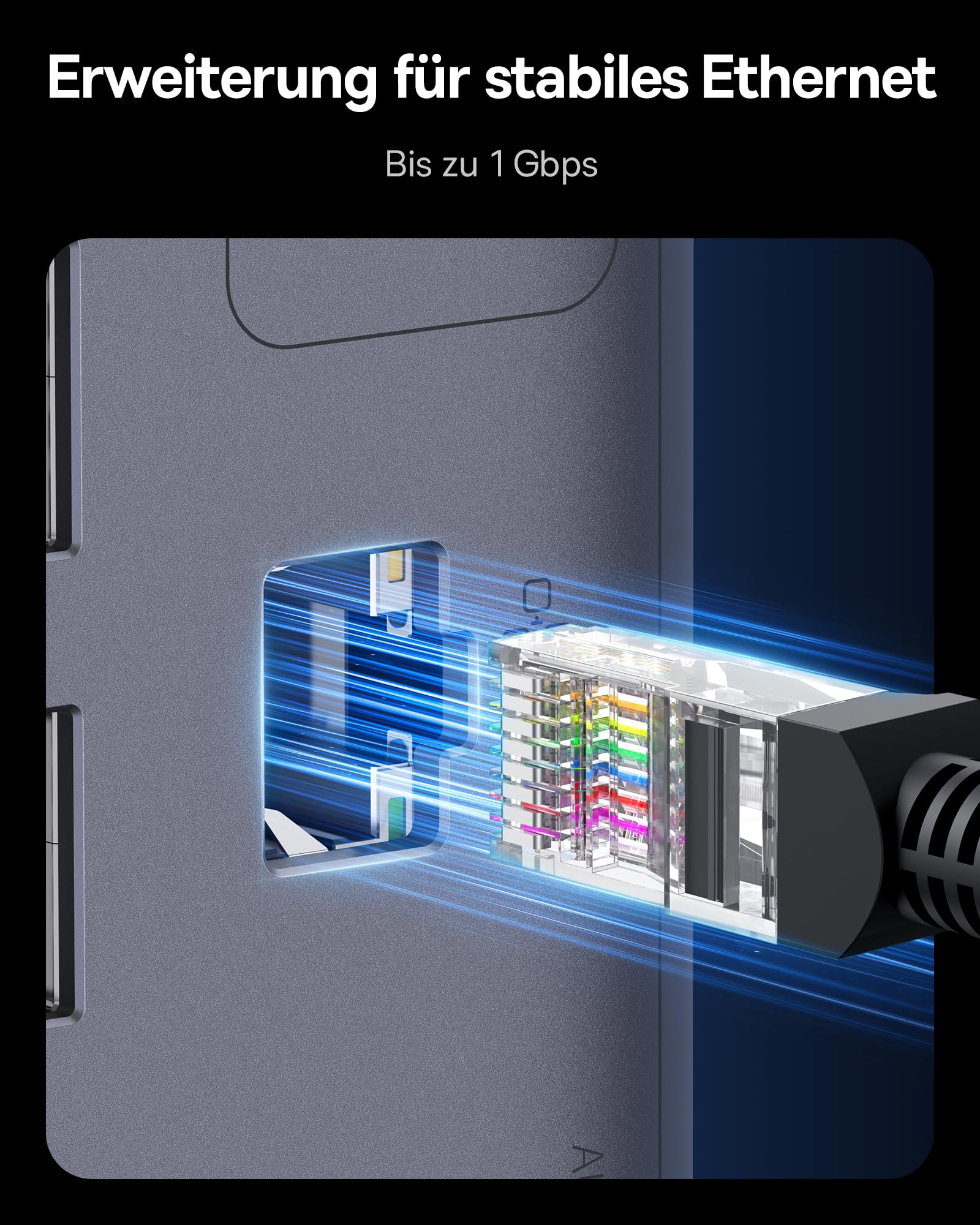 Baseus Spacemate Displaylink Docking Station USB C 11-in-1, 3 Monitore 4K, 10Gbps USB-C/A, 100W PD, Ethernet, Audio, für M1/M2/M3/Win und MacOS
