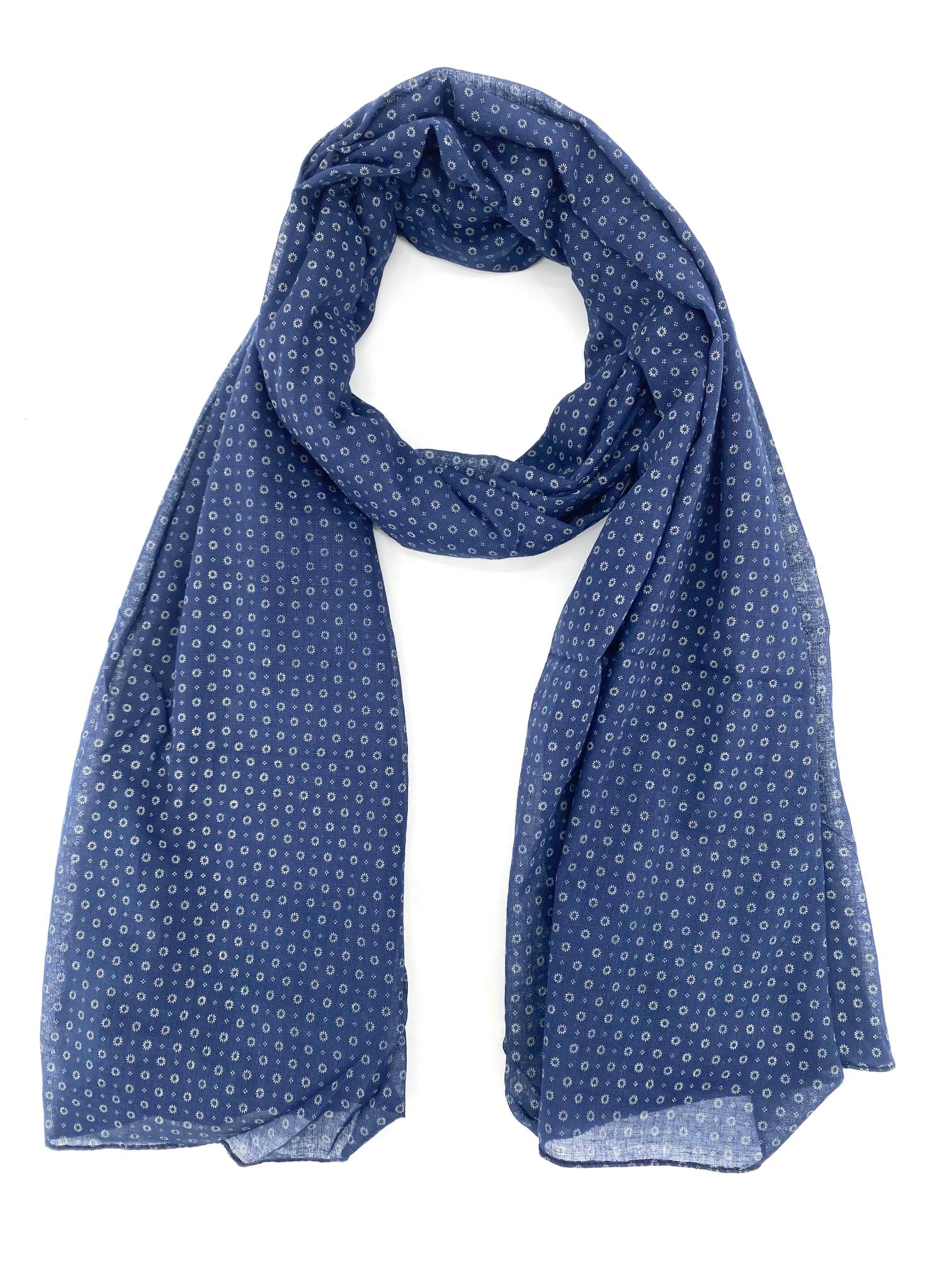 Générique Foulard Homme,Chèche Homme en Coton, Bleu Marine, Écharpe Légère, Foulard Homme