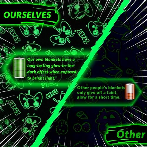 Miniatura 5 de OHOIT Manta de control de juego que brilla en la oscuridad, juguetes de regalo para niños, niños, novio, gamepad para cumpleaños, Navidad, día de