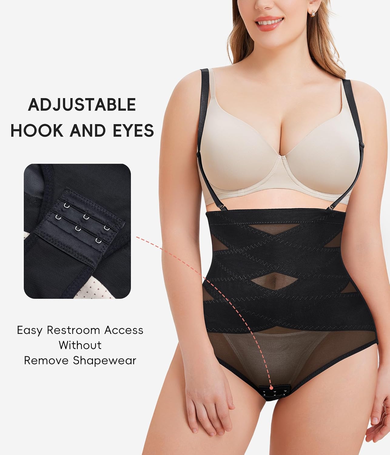 REYEOGO Tummy Control Shapewear for Women - Faja Body Shaper High Waist Butt Lifting Shapewear Panties - Image 3