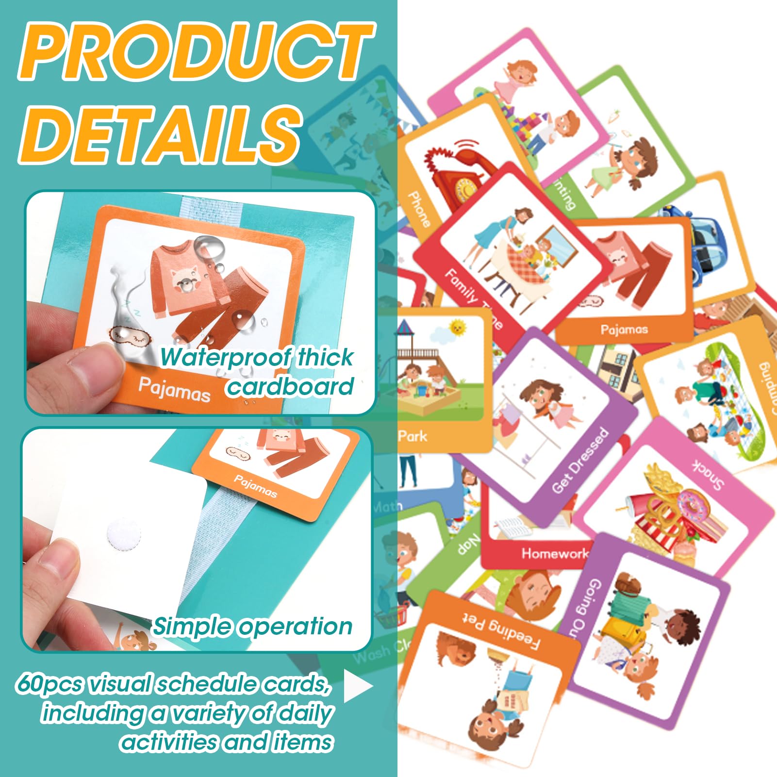 Programme visuel PECS : cartes de routine quotidiennes pour enfants (téléchargement numérique) - Canada