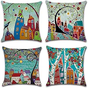 Red Rustic Linen Decorative Throw Pillow Covers Outdoor - Temu Australia