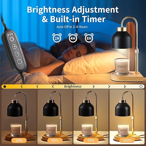 Miniatura 4 de Lámpara Calentadora de Velas con Temporizador y Atenuador, Regalos para Inauguración de Casa, Nuevo Decoración del Hogar, Regalos de Cumpleaños para