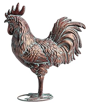 銅製:孤鶏置物 銅製:孤鶏置物