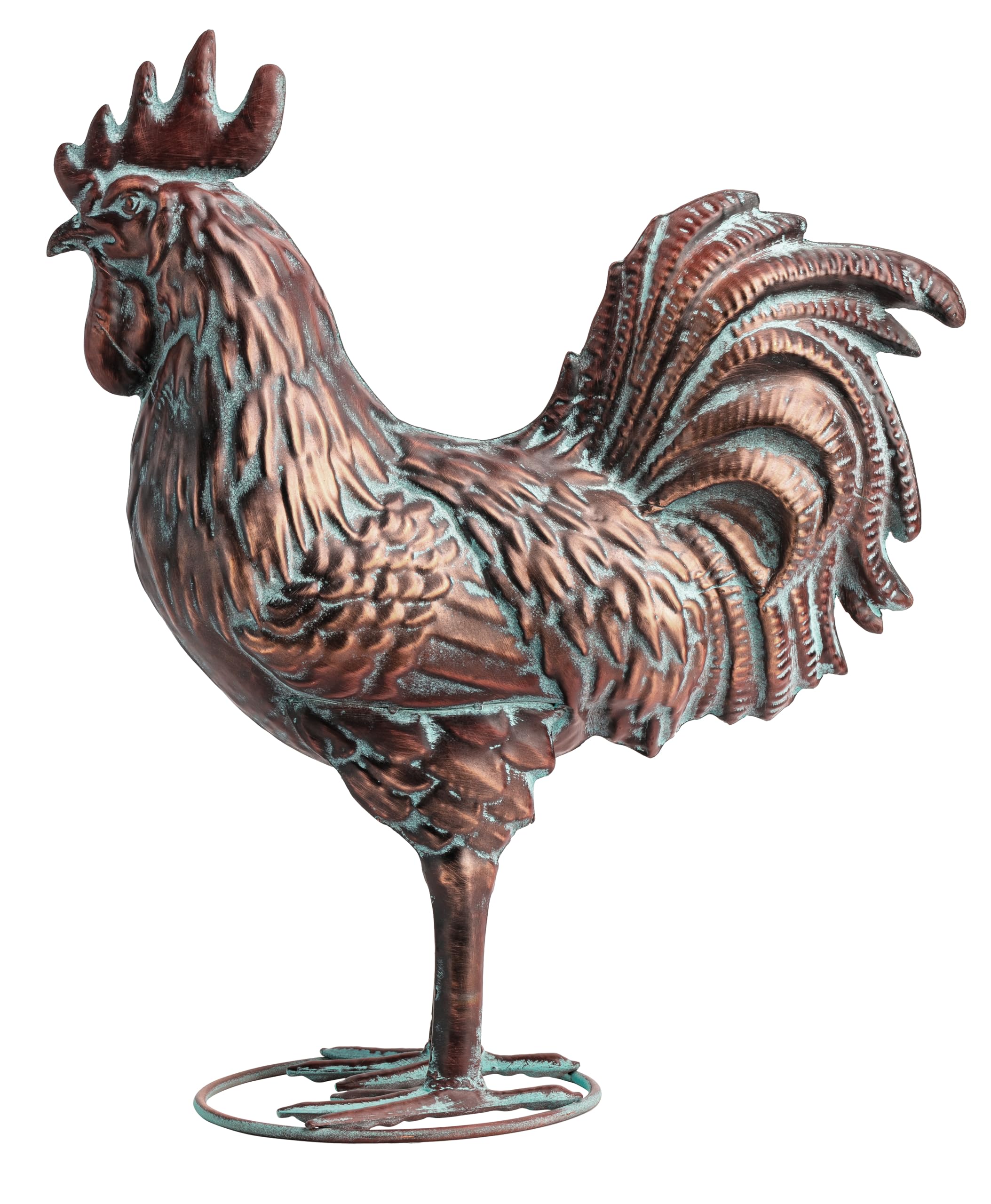 Elqubkan Metall-Hahn Statue - Stilvolle Gartenfigur Für Den Außenbereich