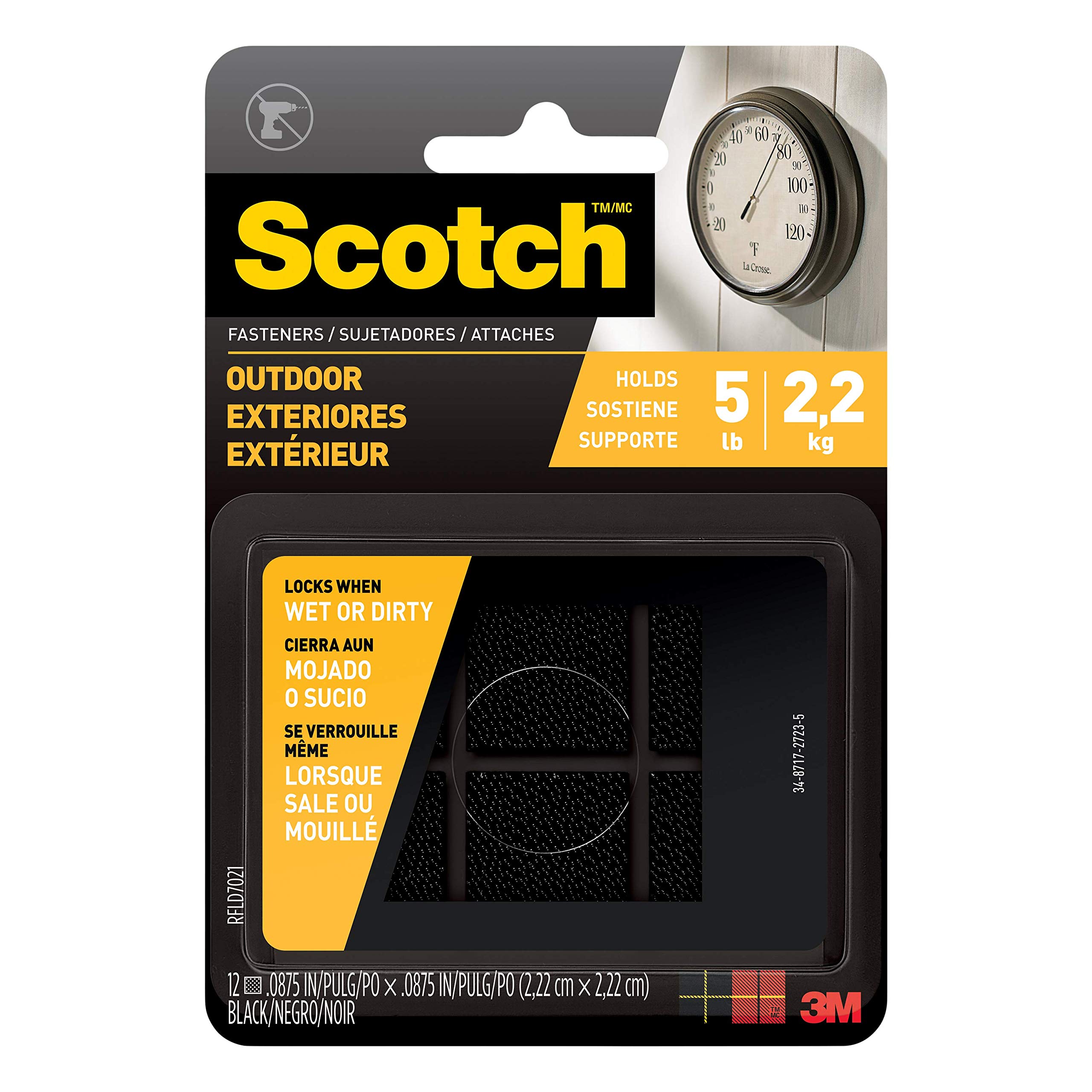 Carrés de fixation Scotch pour extérieur : fixez sans percer jusqu'à 2,3 kg