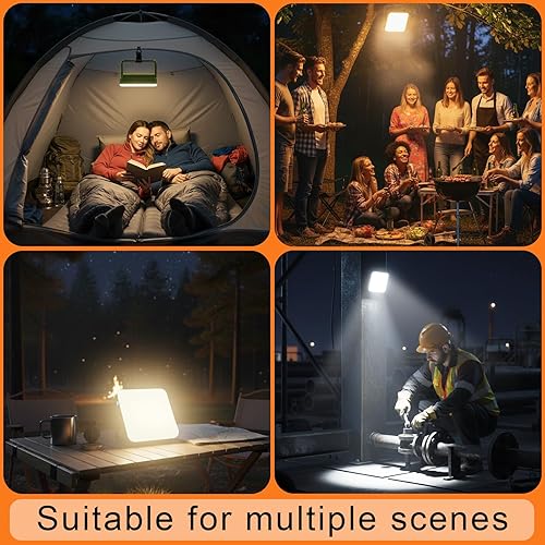 Miniatura 4 de Linterna LED recargable para campamento, 10,000 mAh, luces de campamento portátiles de hasta 90 horas y 4 modos de luz, IPX5 impermeable, esenciales