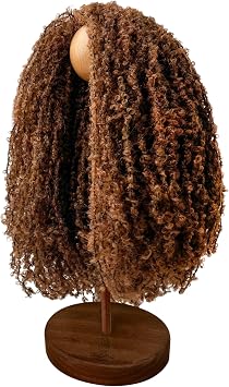 BlissfulPixie Wigs for Waldorf Dolls,Wool Curls,10-inch Doll Wig,Soft Wig Hair for DIY Doll Wigs,Doll Wigs for Head Circumference 23-26cm Cocoa Brown