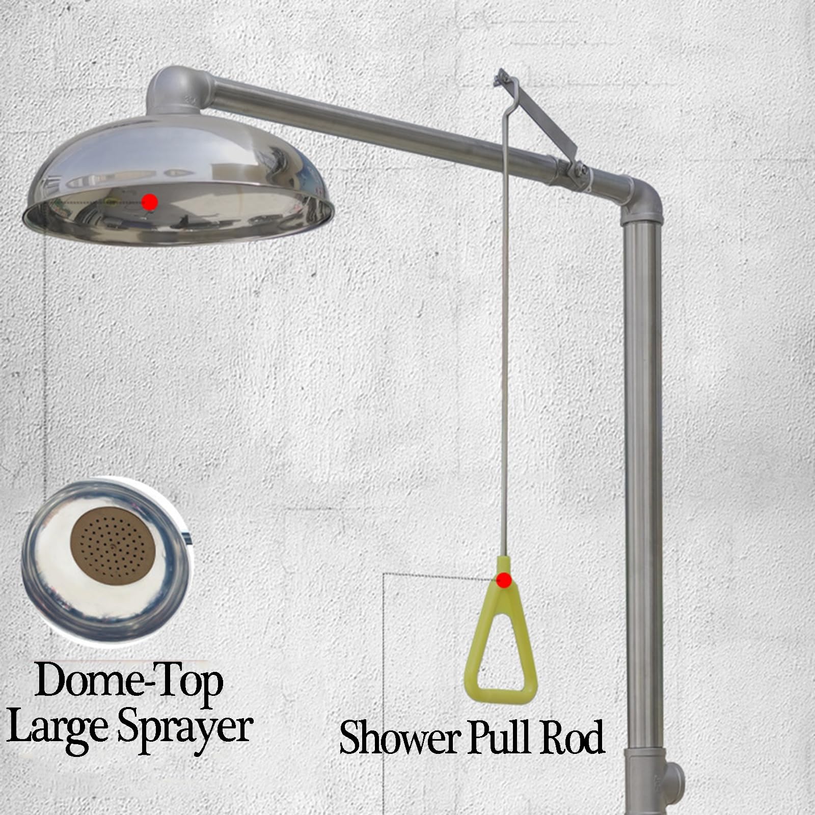 Station combinée de Lavage oculaire et de Douche, unité de Douche et de Lavage oculaire d'urgence, adaptée aux environnements industriels, commerciaux et de Laboratoire.,