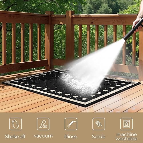 Miniatura 69 de GRANNY SAYS Felpudo para interiores, 32 x 48 pulgadas, antideslizante, tapete grande para puerta, tapete de bienvenida para exteriores, lavable