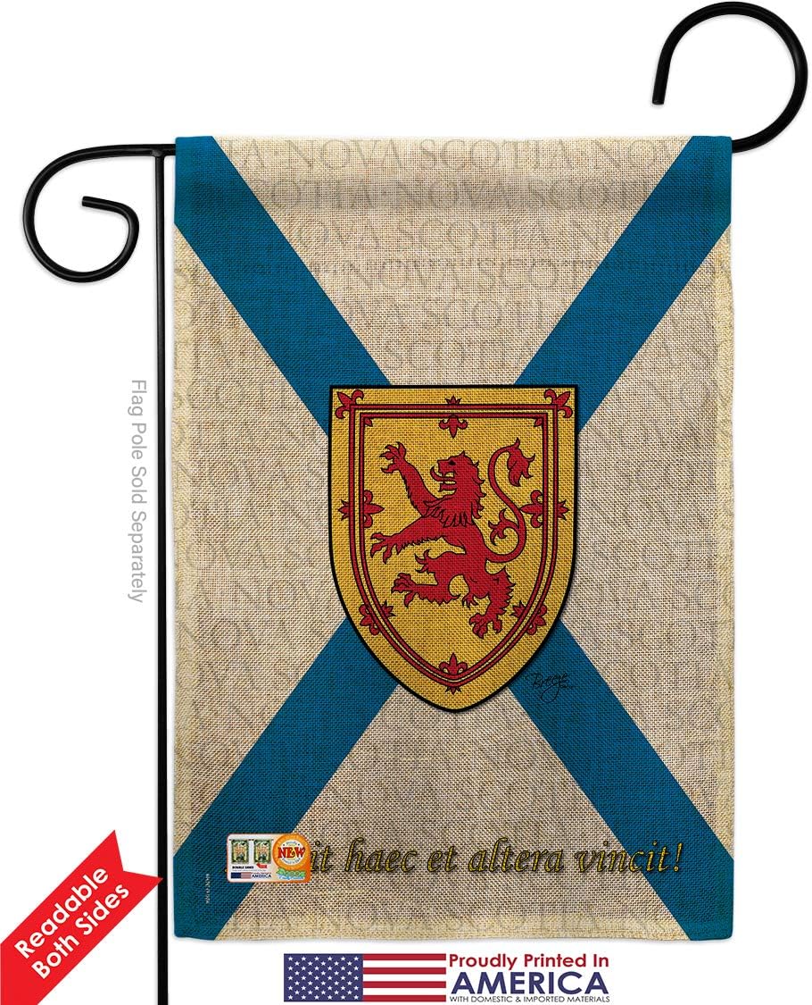 Nova Scotia Burlap Garden Flag Regional Canada Provinces Canadian Territories Region Country Particular Area Small Decorative Gift Yard House Banner Double-Sided Made In USA 13 X 18.5