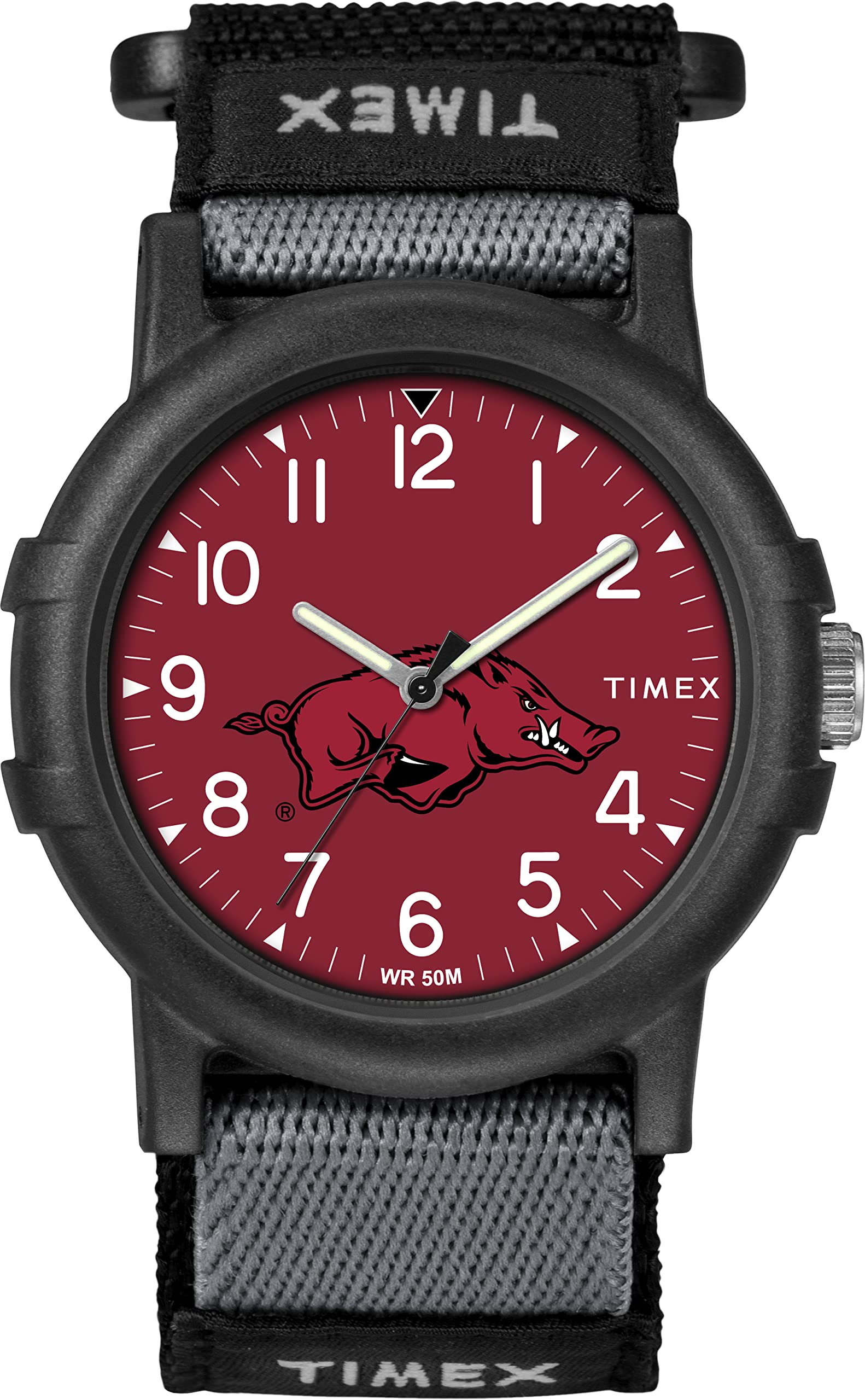 Timex Arkansas Razorback montre enfant FastWrap dotée d'un scratch ajustable antichoc