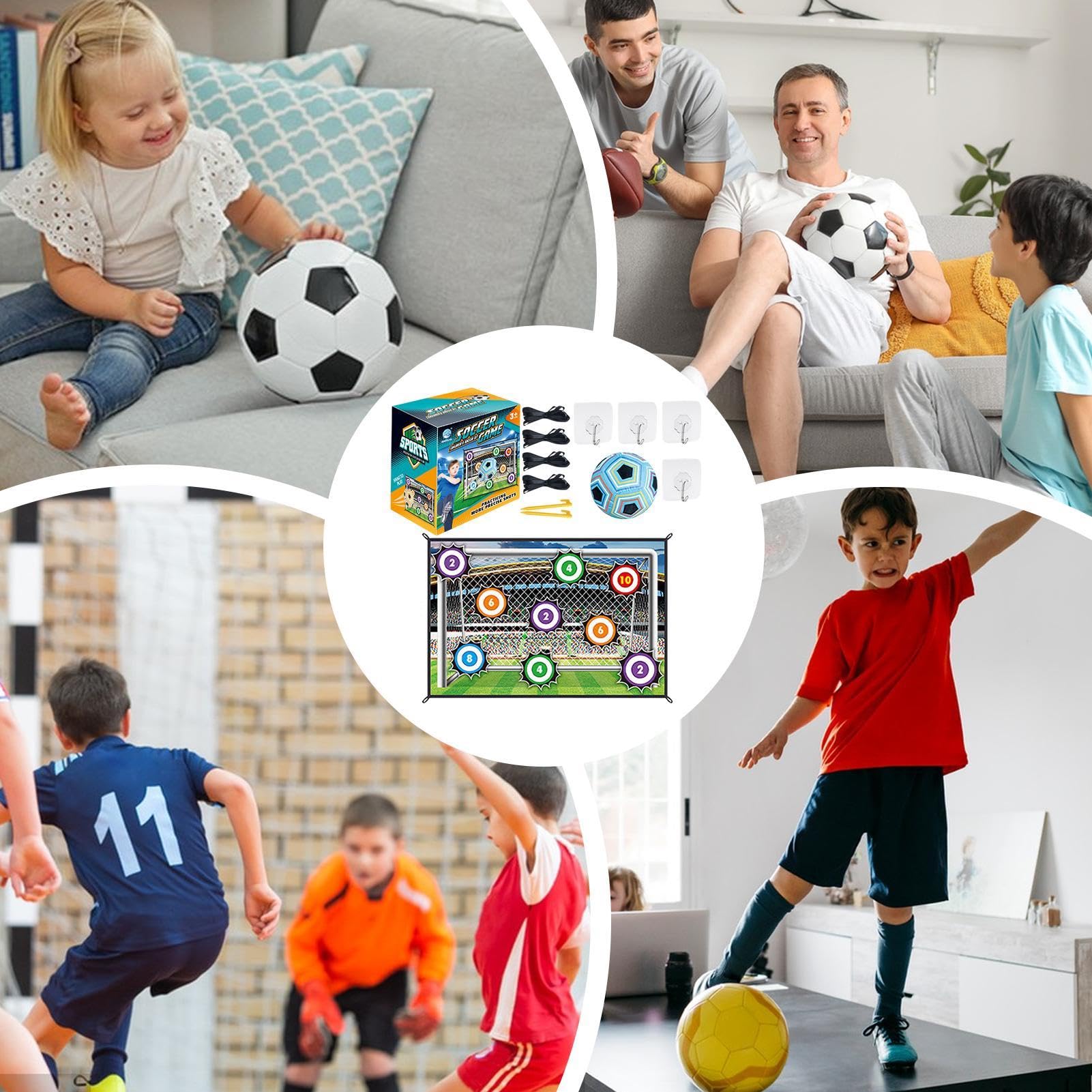Cible De Foot FORZA 2-en-1 Avec Sac à Ballons – Capacité 10 Ballons, Durable, Facile à Fixer