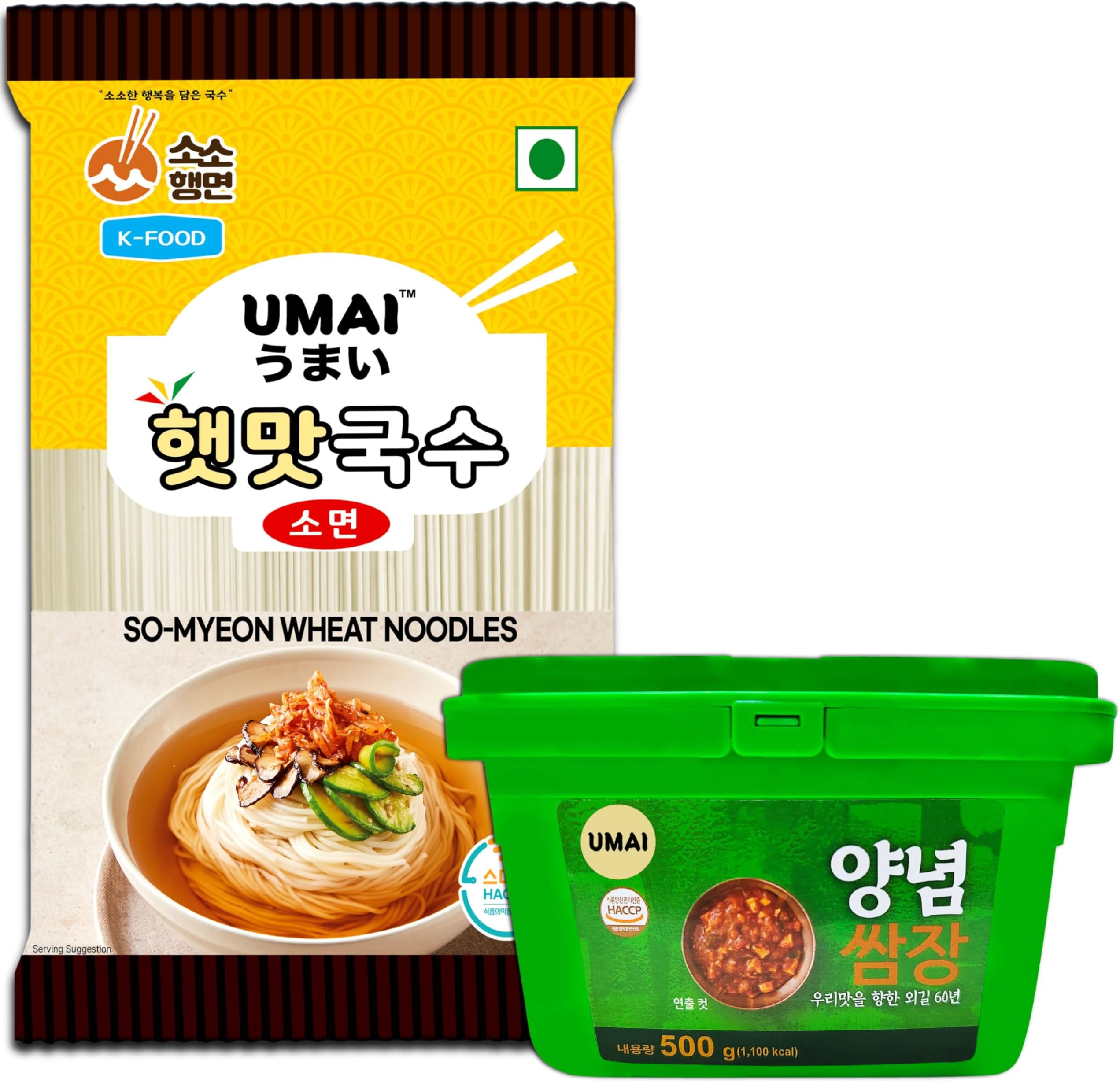 Somyeon Wheat Noodles 900g & Ssamjang Paste 500g Combo Pack