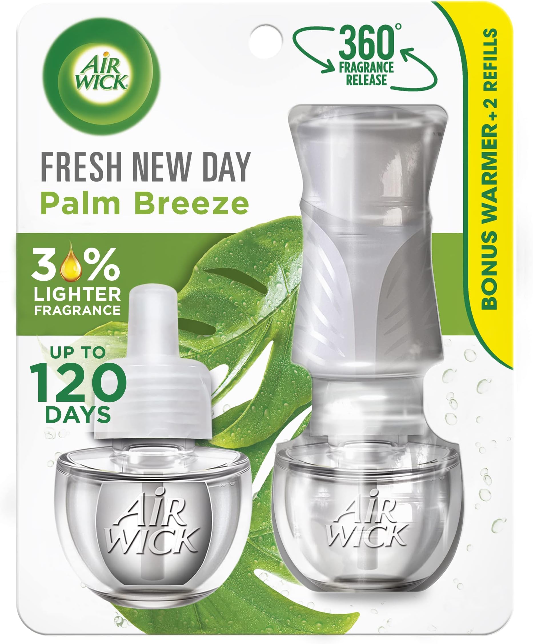 Air Wick Plug in Scented Oil Starter Kit (Gadget + 2 Refills), White Sage & Mahogany, Air Freshener, Essential Oils