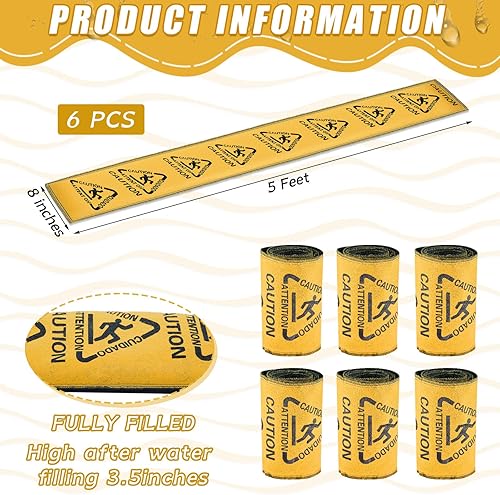 Miniatura 2 de Frienda Barreras de inundación activadas por agua para puerta del hogar, bolsas de arena sin arena, barreras de prevención de inundaciones, bolsa de