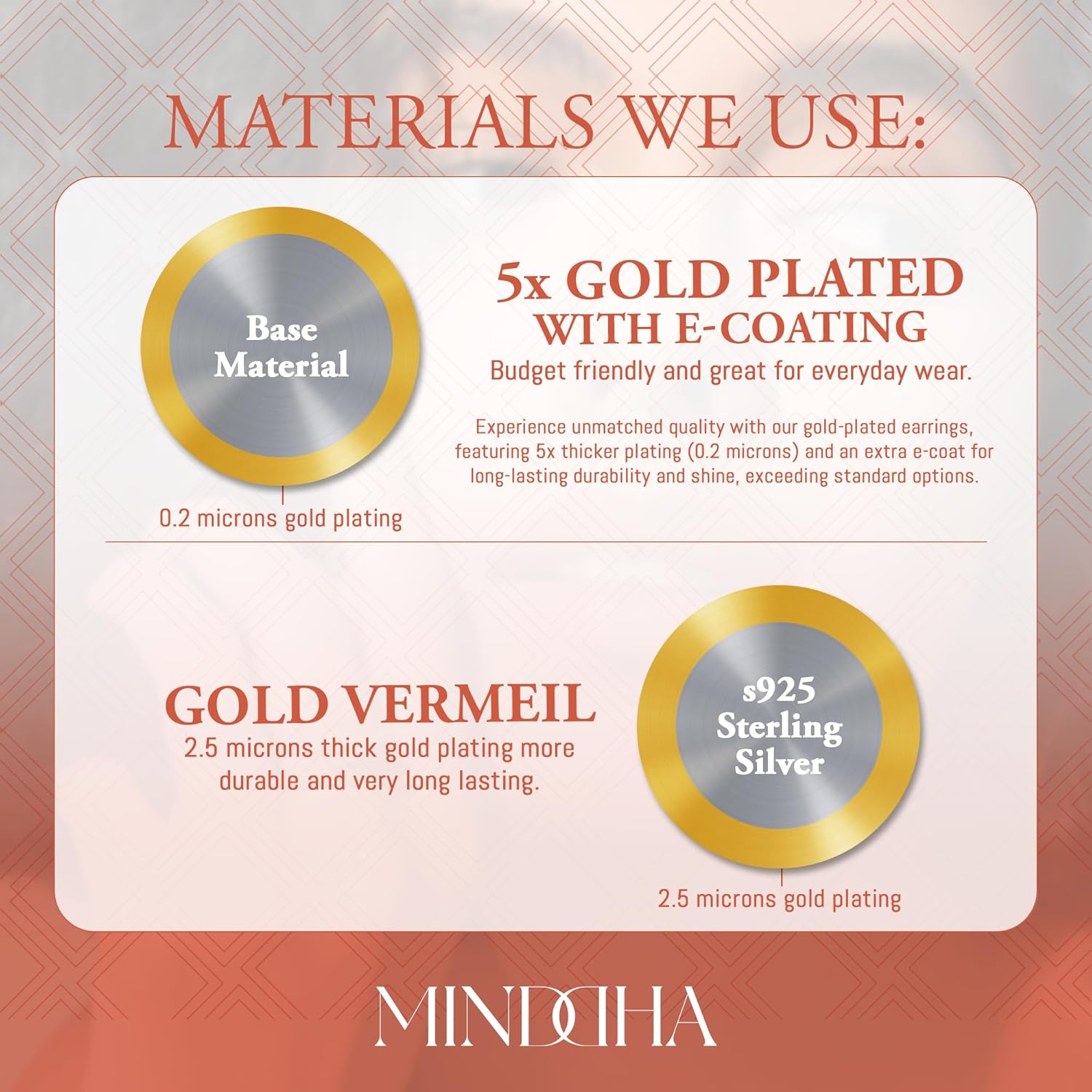 MINDDHA 14K Yellow Gold Plated | 925 Sterling Silver Post | Hoop Earrings for Women | Thick Lightweight Hoops | Trendy Chunky Earrings | 14x12mm - Image 5