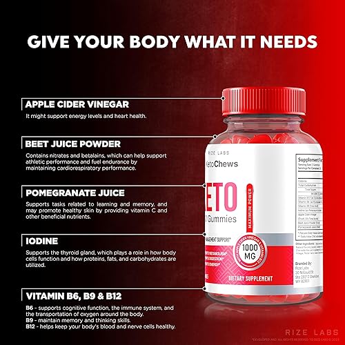 Miniatura 5 de Gomitas Keto Chews ACV para bajar de peso 525 mg - Dieta de grasa del vientre - Fórmula avanzada (120 gomitas)