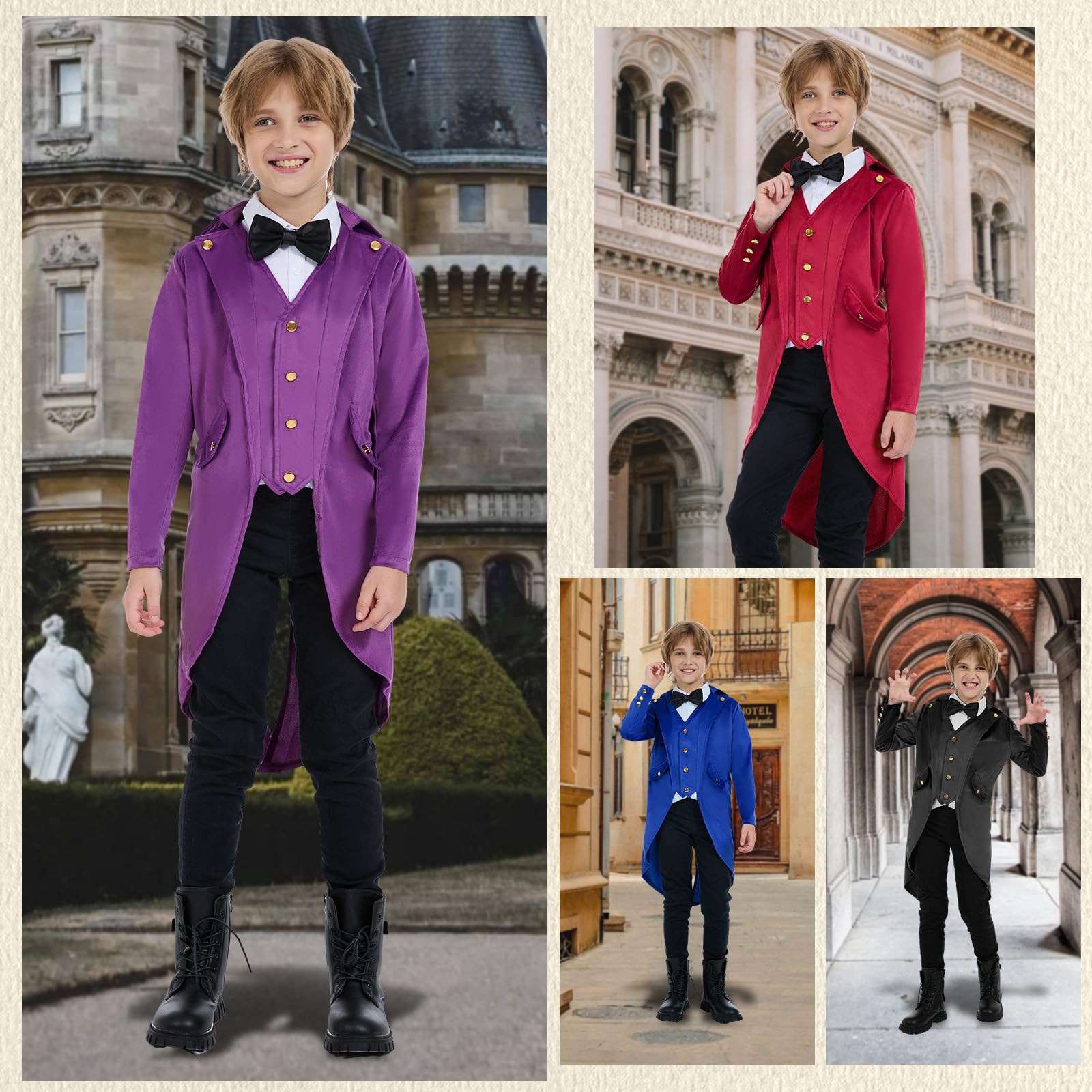 Chaqueta retro para niños, estilo steampunk, vintage, para carnaval, fiestas de Halloween