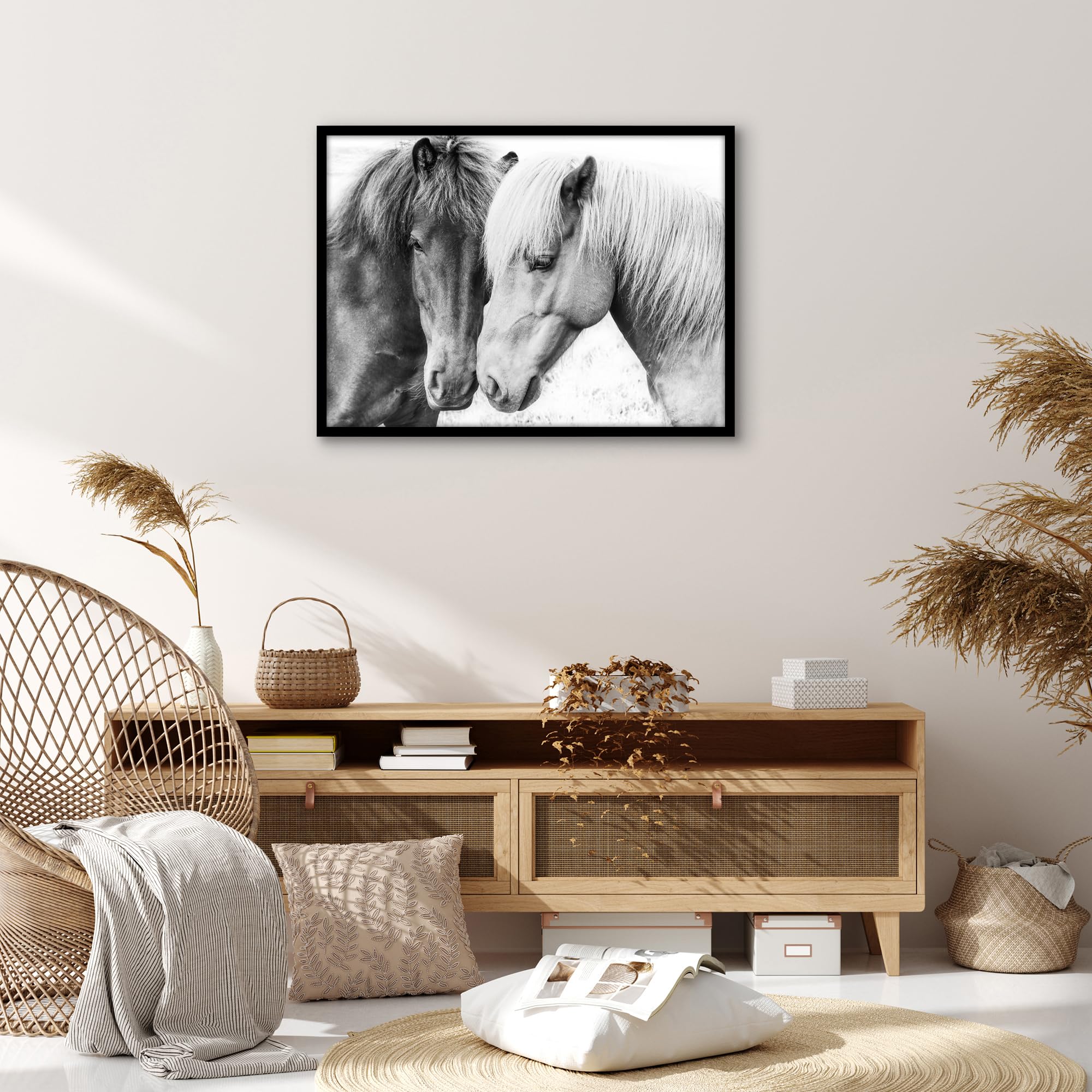 Americanflat, Cornice portafoto con plexiglass lucido, 55,9 x 76,2 cm, collezione Streamline, con bordo sottile, per esposizione a parete, con accessori per appenderla, nero