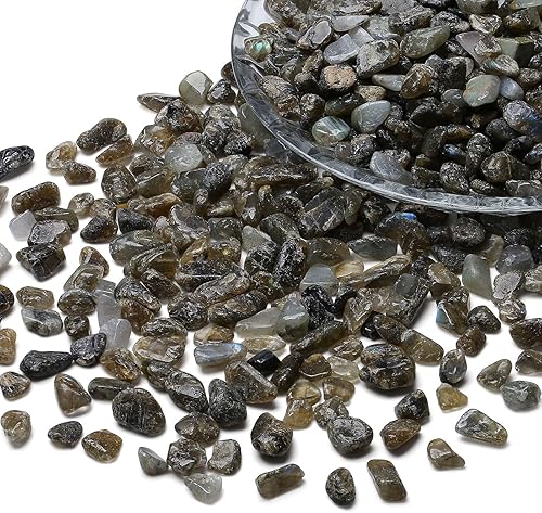 Miniatura 43 de Piedras pulidas pulidas de cristal de fluorita de 1 libra para acuario, piedras pulidas, chips de cristal de forma irregular, a granel, piedras