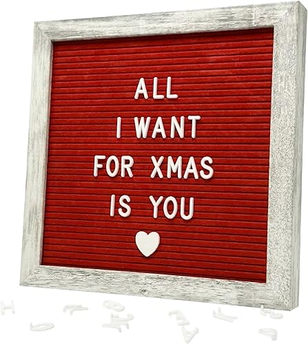 Miniatura 10 de C Crystal Lemon - Tablero de fieltro para letras, 10 x 10 pulgadas, tablero de madera para mensajes intercambiables, marco de madera, montaje