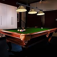 Vista 7 de Wellmet Lámpara de mesa de billar de 3 luces, iluminación de billar con pantallas de metal dorado, lámpara moderna para isla de cocina, lámpara