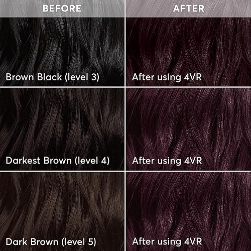 Miniatura 6 de Madison Reed Radiant Hair - Kit de coloración para el cabello  Sangria fresca más oscura 4VR (Volterra Amethyst) para una cobertura de cabello 100 %