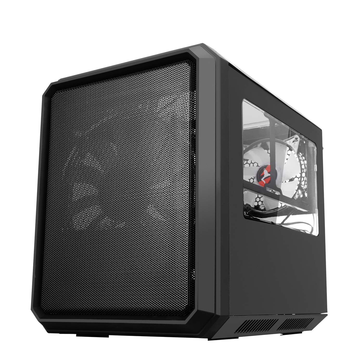 Itek Case QBO 8 EVO - Micro ATX, USB3, 200+120mm ARGB Fan, Card Reader, 3X Trasp Window