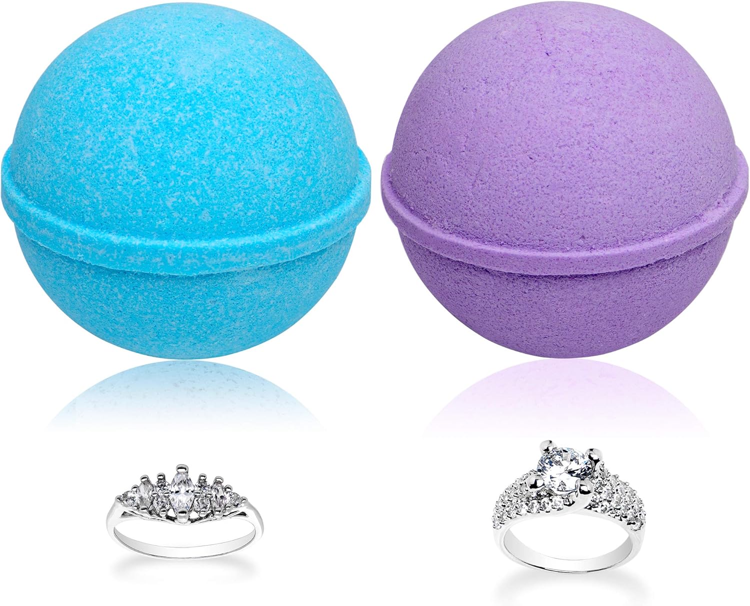 Ocean Breeze Lavender Bath Bombs Gift Set of 2 with Size 7 Ring Surprise Inside Each Made in USA - Image 6