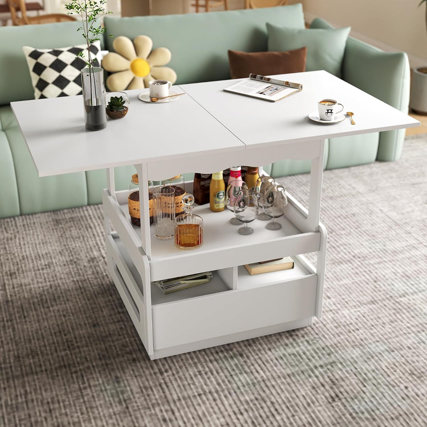 Amazon.com: XUOXFUTZIG Coffee Table with Lifting Top, Deformable Coffee ...