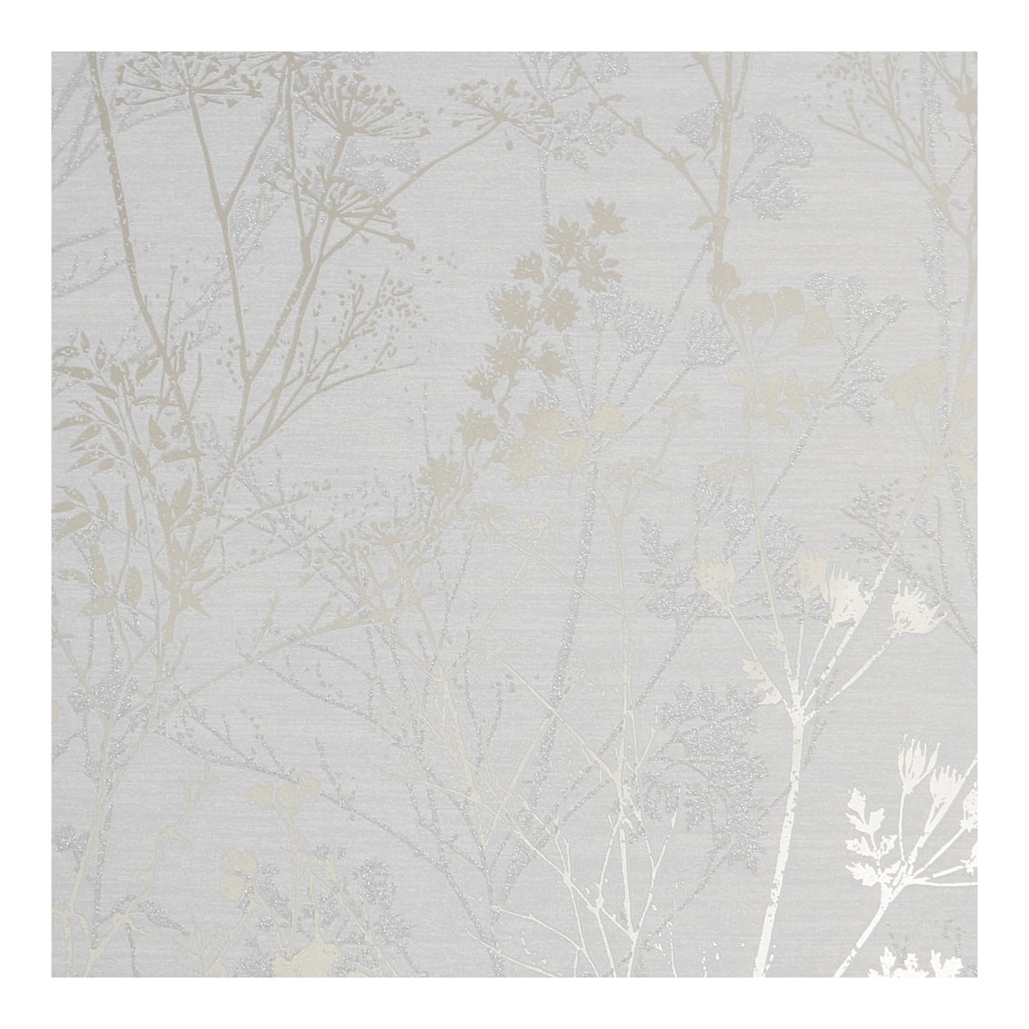 Hedgerow Grey and Pale Gold Wallpaper