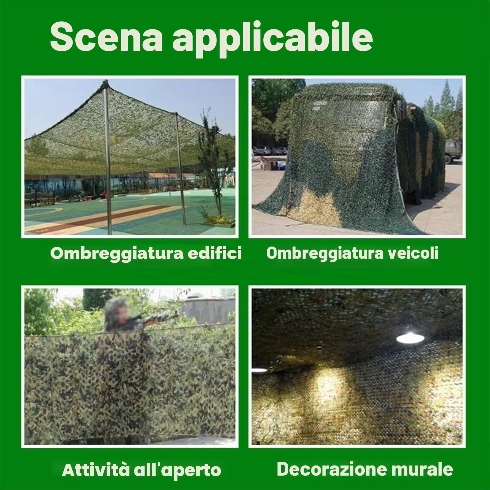 NEWFUN 3x6M Rete Mimetica Ombreggiante, Telo Mimetico Ombreggiante, Rete Mimetica per la Caccia, il Campeggio, la Foresta, il Giardino e Altre Scene, Militare