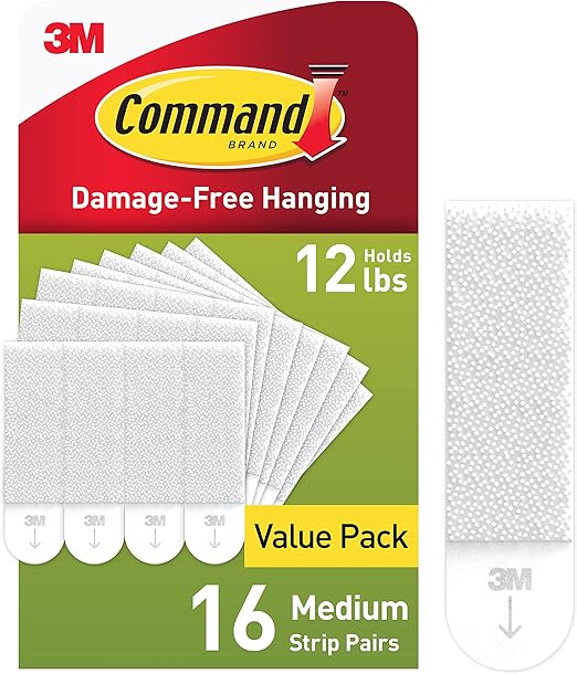 Command Medium Picture Hanging Strips, Damage Free Hanging Picture Hangers, No Tools Wall