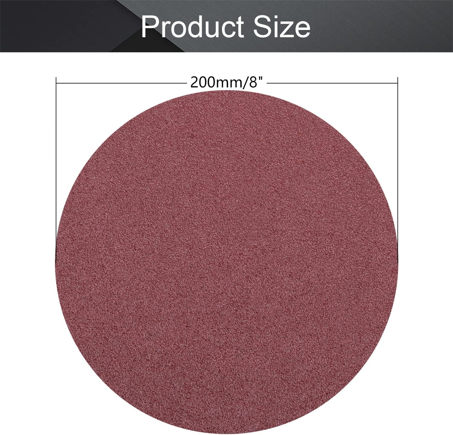 Utoolmart 8-inch Hook and Loop Sanding Discs, 10 Each of 80# 100# 120# 180# 240# 400# 600# 800#, Aluminum Oxide Sandpaper for Random Orbital Sander Wood Metal Auto Dry Polishing, 80 Pcs