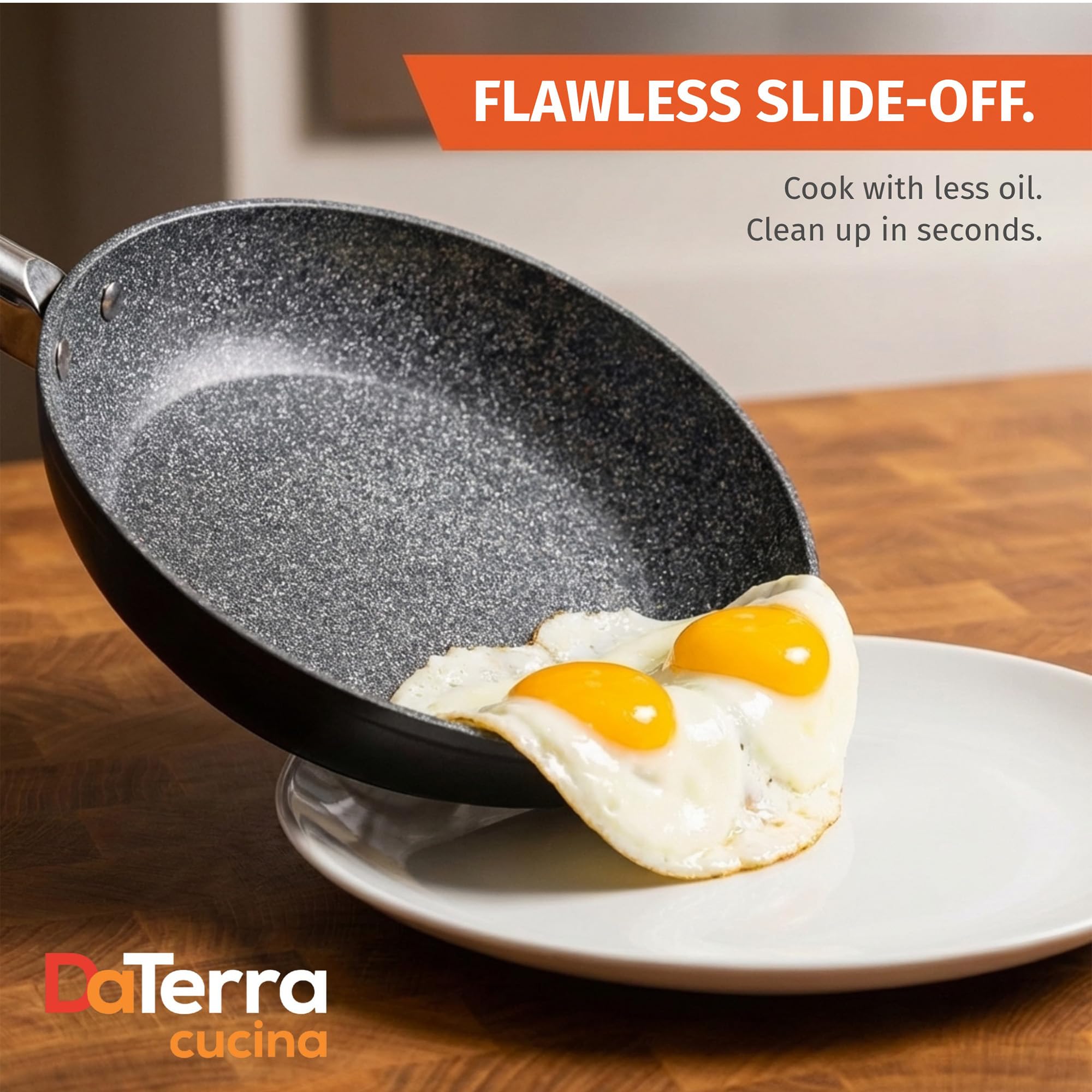 DaTerra Cucina Ceramic Frying Pan - Italy Made -3