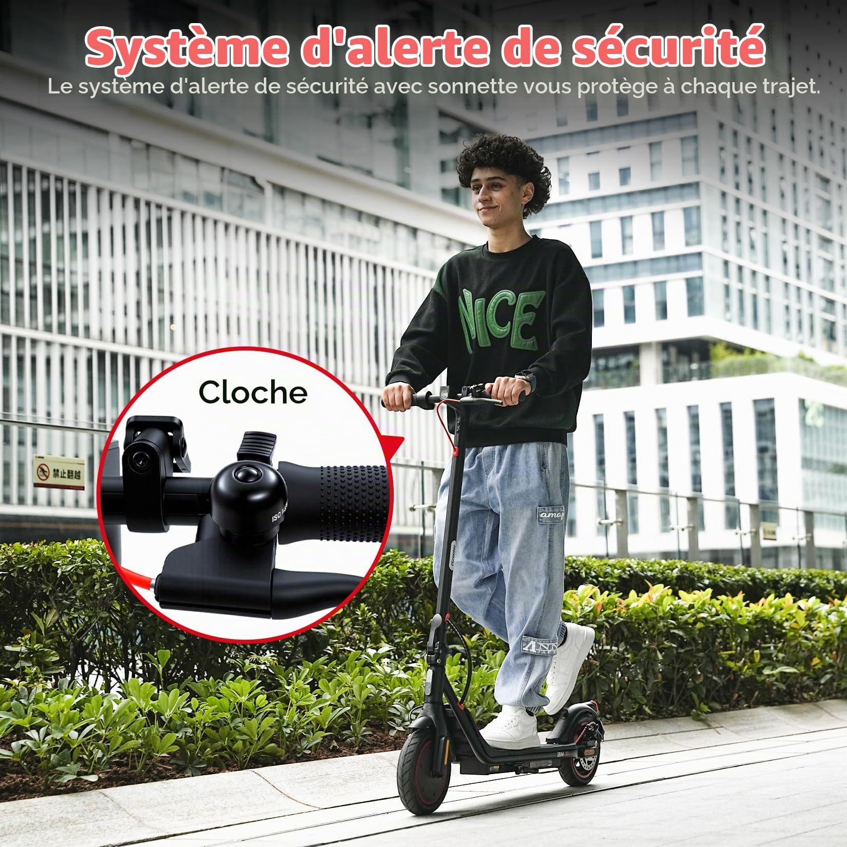 iScooter 8.5" Trottinette Électrique, 500W Moteur, Vitesse Max 25 KM/H, Klaxon, Sonnette, App, Double Freinage, Pliable, Charge 120 kg, Poids Net 13 kg, pour Adolescents et Adultes