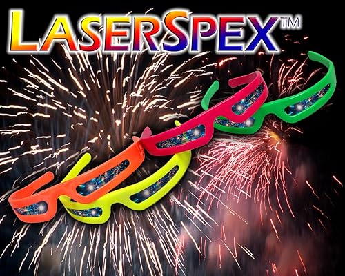 laserspex Fuegos ArtificialesGafas Espectáculo de luz (4unidades) Mejora tu experiencia. Convierta su Next Electronic parte en una fusión de luces,