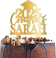 Vista 11 de Decoración personalizada para tartas de graduación – Decoración para tartas de graduación con nombre y fecha – Decoraciones acrílicas personalizadas