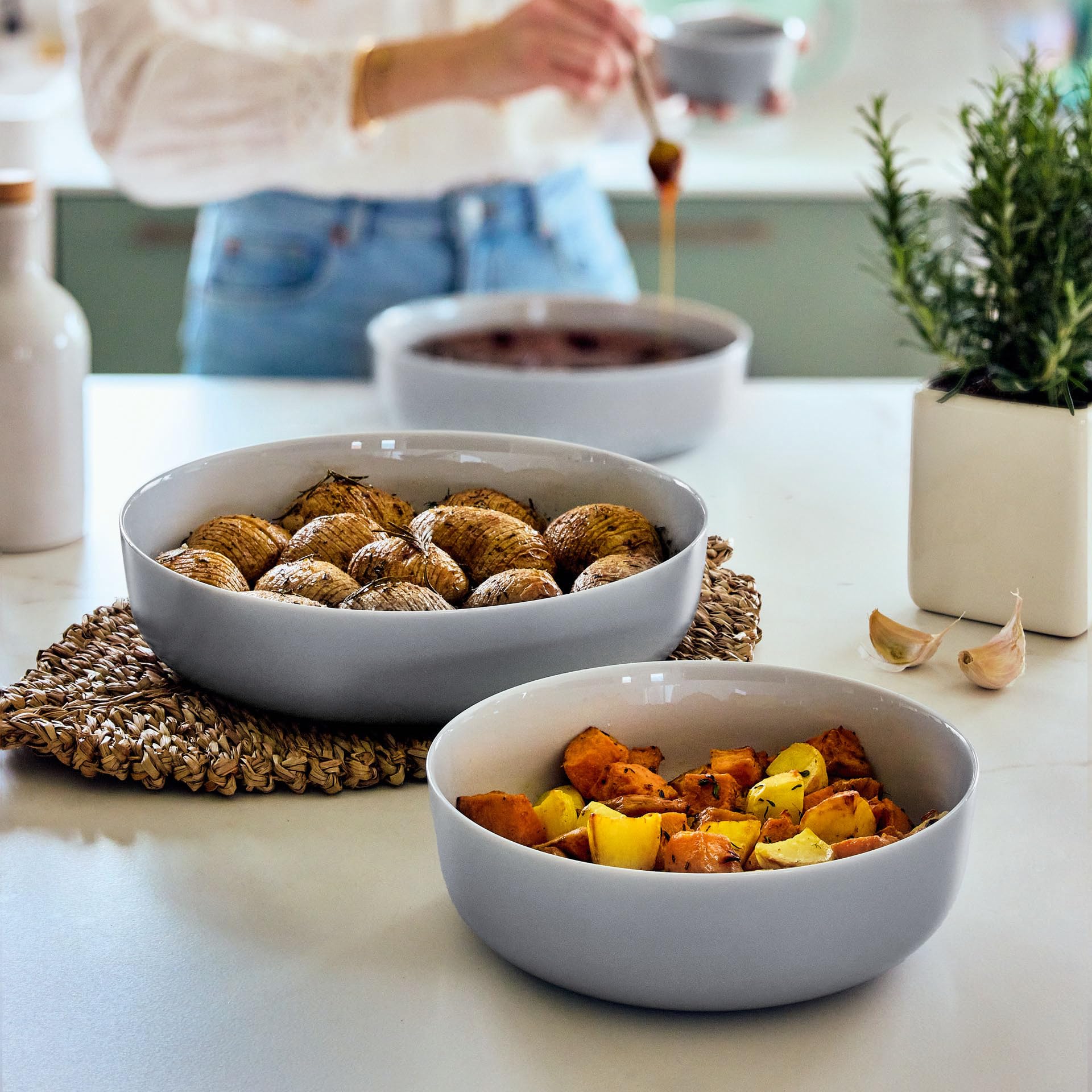 Set de 4 plats à four ronds 30, 26, 22 et 18cm Smart Cuisine Diwali Granit Luminarc