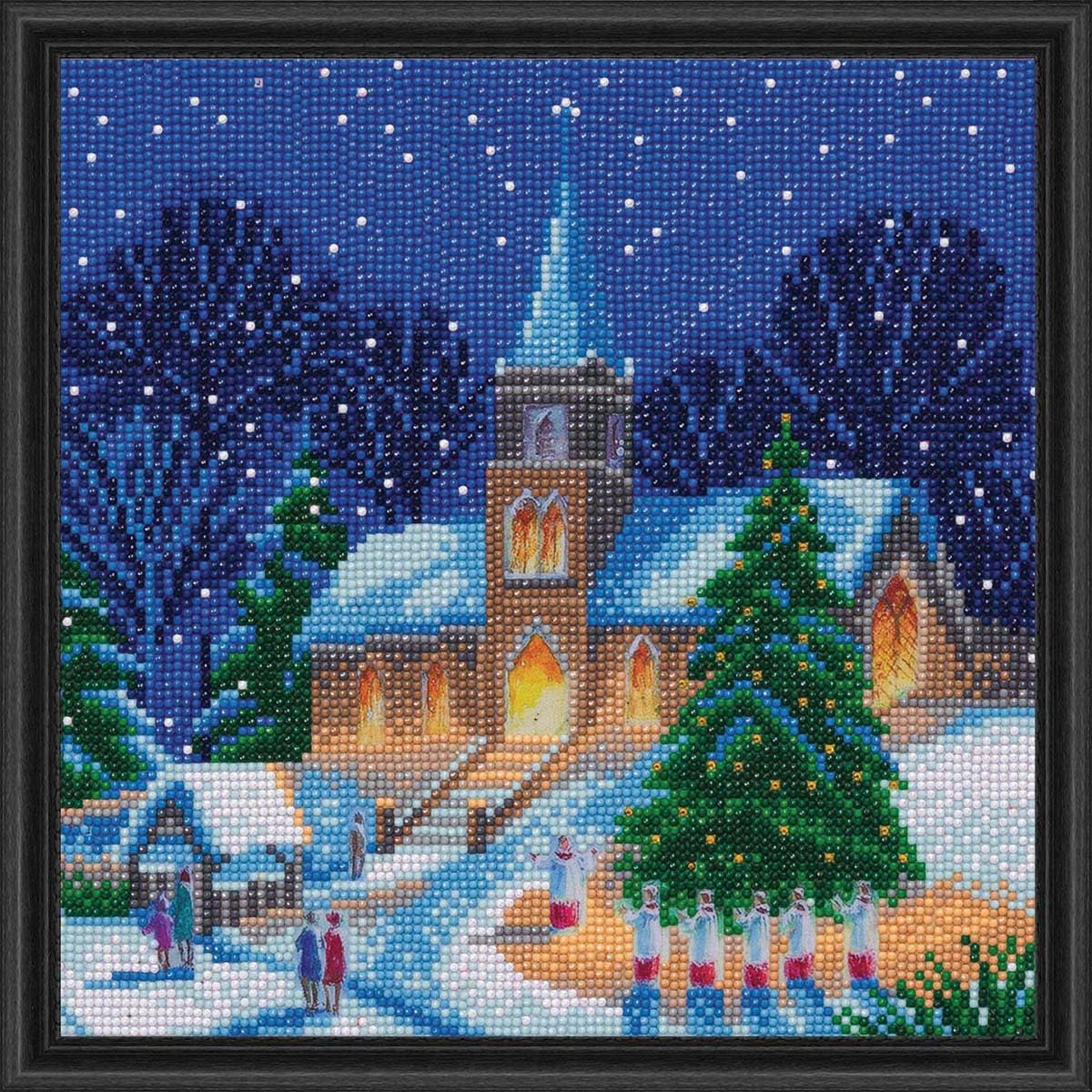 Crystal Art Medium Framed Kit (11.8in x 11.8in) - Christmas Carols - Diamond Painting Kit for Ages 8 and Up