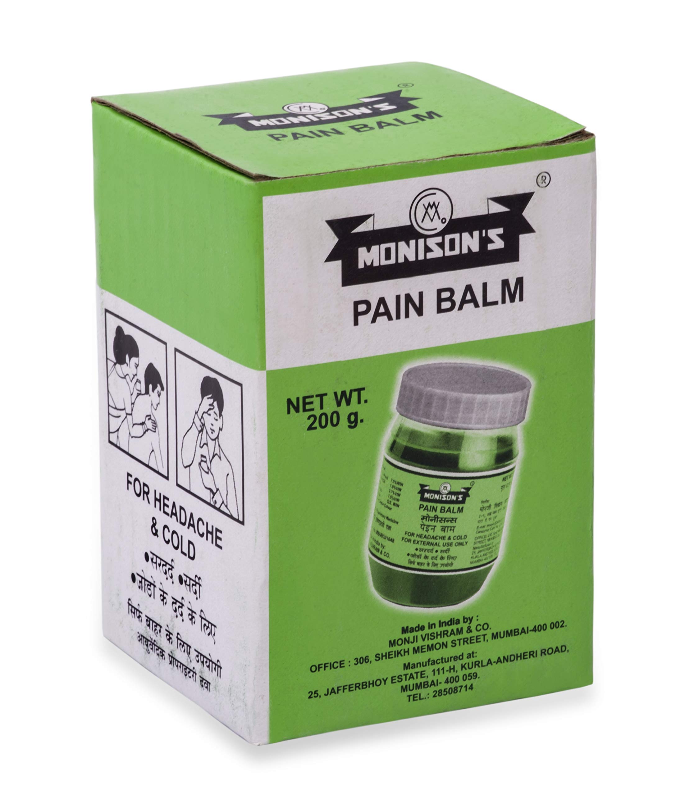 Monison's Ayurvedic Pain Balm, 200 g - Pack of 2