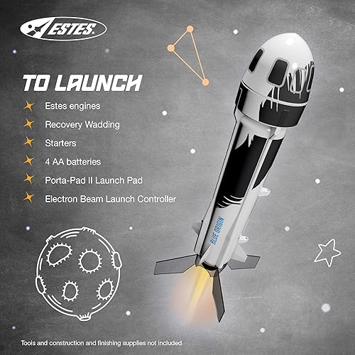 Miniatura 4 de Estes 2198 Blue Origin New Shepard - Kit de construcción de cohetes para principiantes a partir de 10 años
