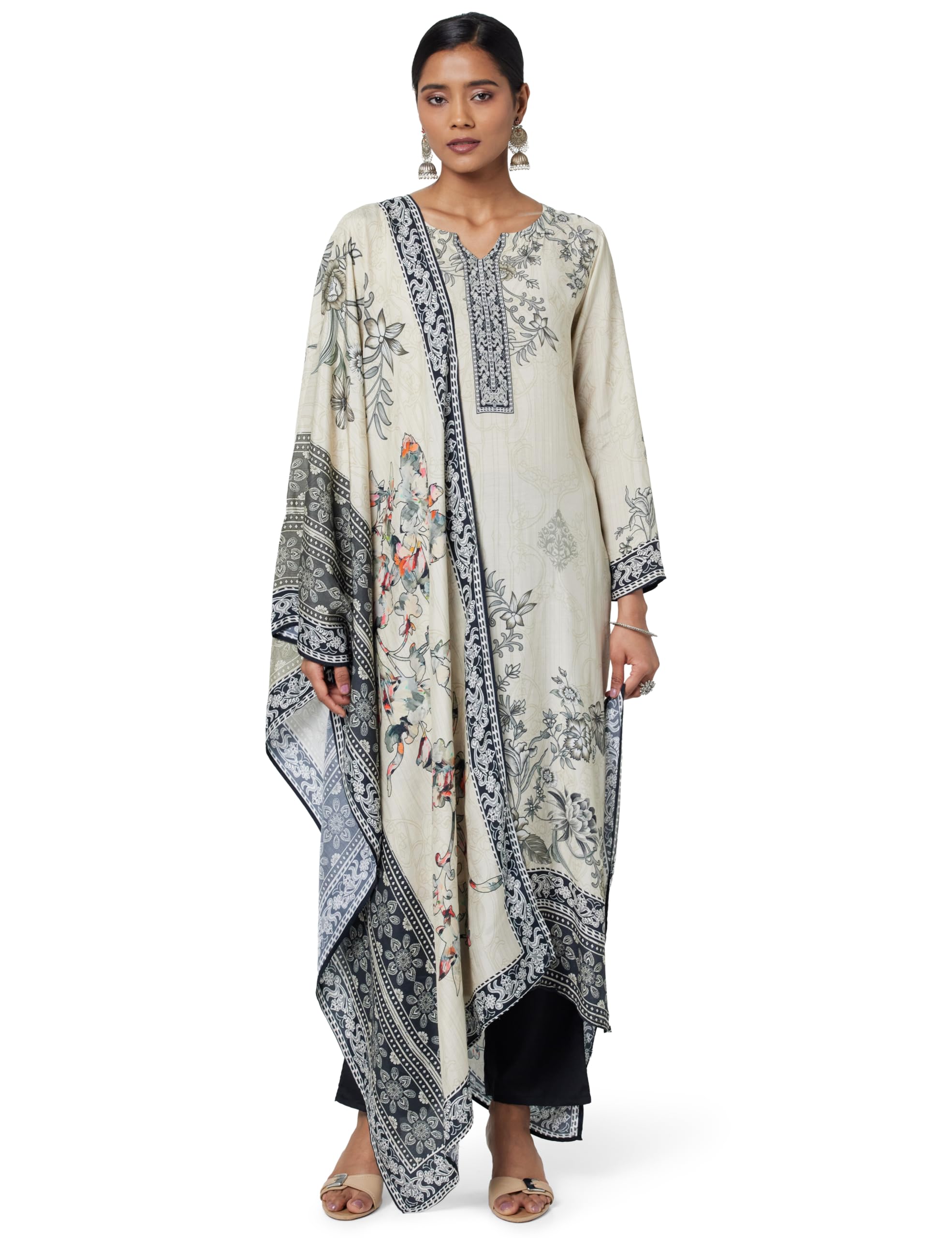 libas Women's Silk Blend Printed Kurta Set-picture-23