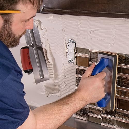 Miniatura 6 de MARSHALLTOWN Flotador de lechada para azulejos, 9 x 4 pulgadas, mango de plástico, goma de goma pura, fabricado en los EE. UU., 43