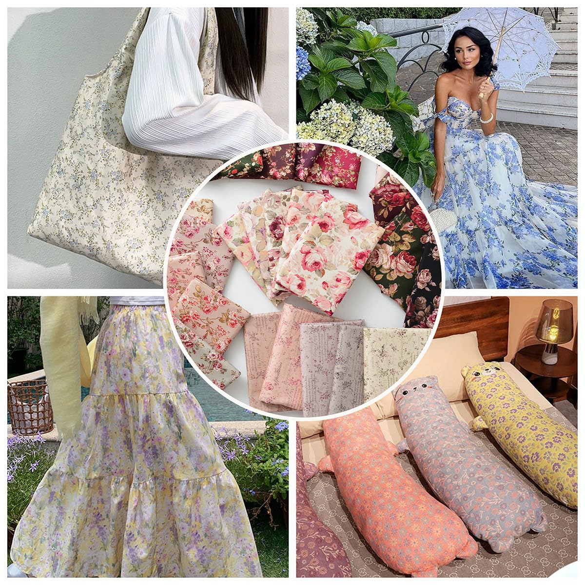 Tkanina z nadrukiem, towar sprzedawany na metry, vintage, róża, tkanina bawełniana, kwiaty, do szycia, materiał dekoracyjny, modny materiał retro, tkanina kwiatowa, materiał kostiumowy do