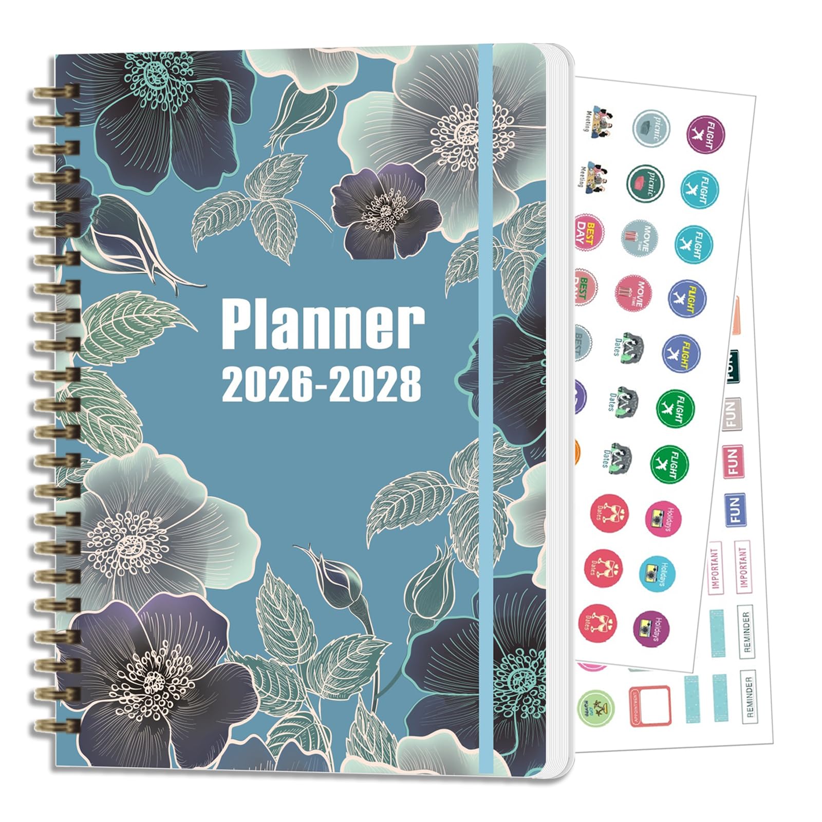 Agenda 2026-2028, agenda semanal y mensual, cuaderno de planificación de calendario diario, organizador de tapa dura, adecuado para profesores y estudiantes, suministros de oficina para mujeres y